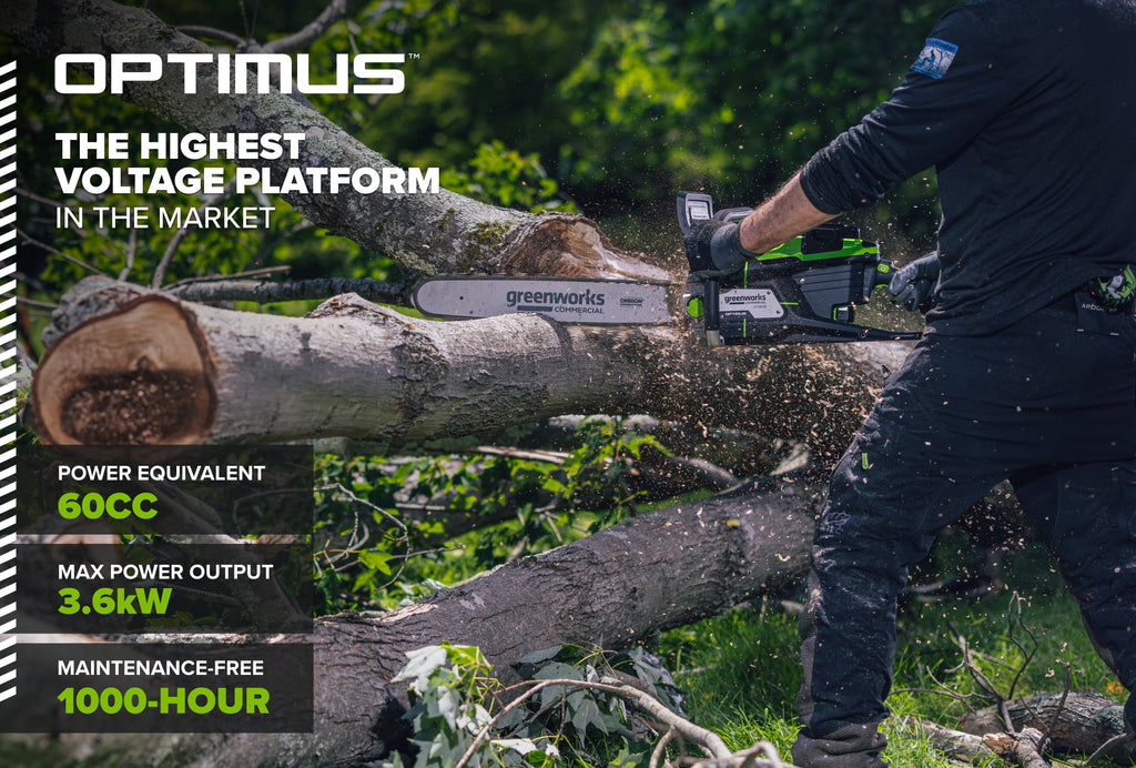 82V OPTIMUS 3.6kw Chainsaw Kit with CORE400 Battery & DP Charger | OCS600-C4DP