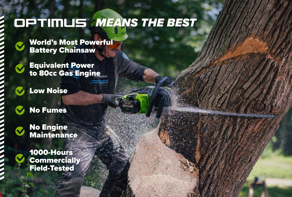82V OPTIMUS HOGSAW 5.0kw Chainsaw Kit with CORE530 Battery & DP Charger | OCS800-C5DP