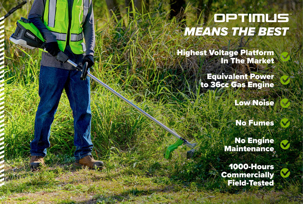 82V OPTIMUS 1.6kW 17" String Trimmer With (1) 4 Ah Battery and Dual Port Charger | ST161-4DP
