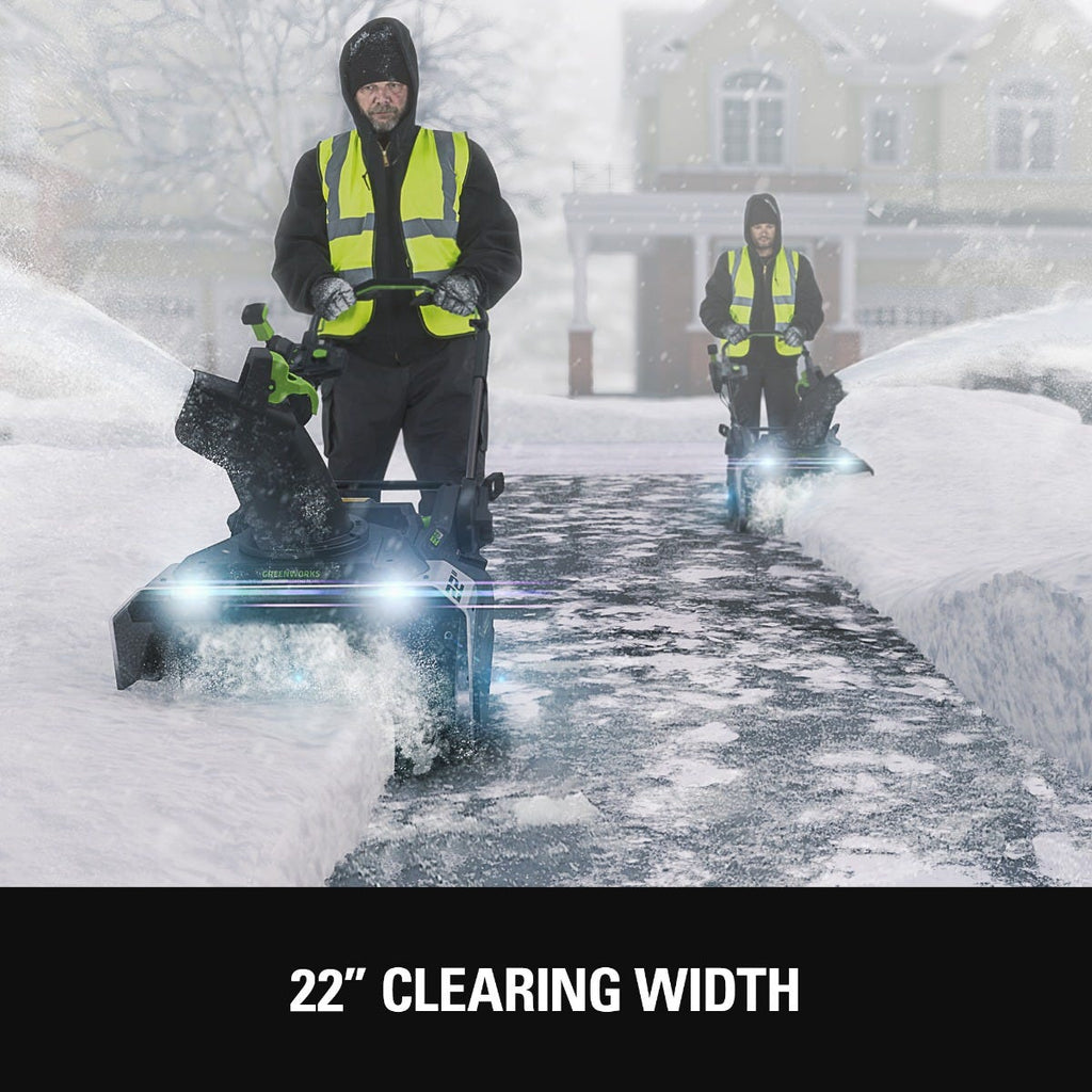 82V 22" Snow Thrower with 5Ah Battery and Dual Port Charger | 82SN22-5DP