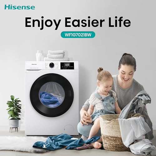 WF1G7021BW Freestanding 7 KG-Front Load Durable Inverter Washing Machine, Steam Wash-Quick Wash-15 Washing Programs