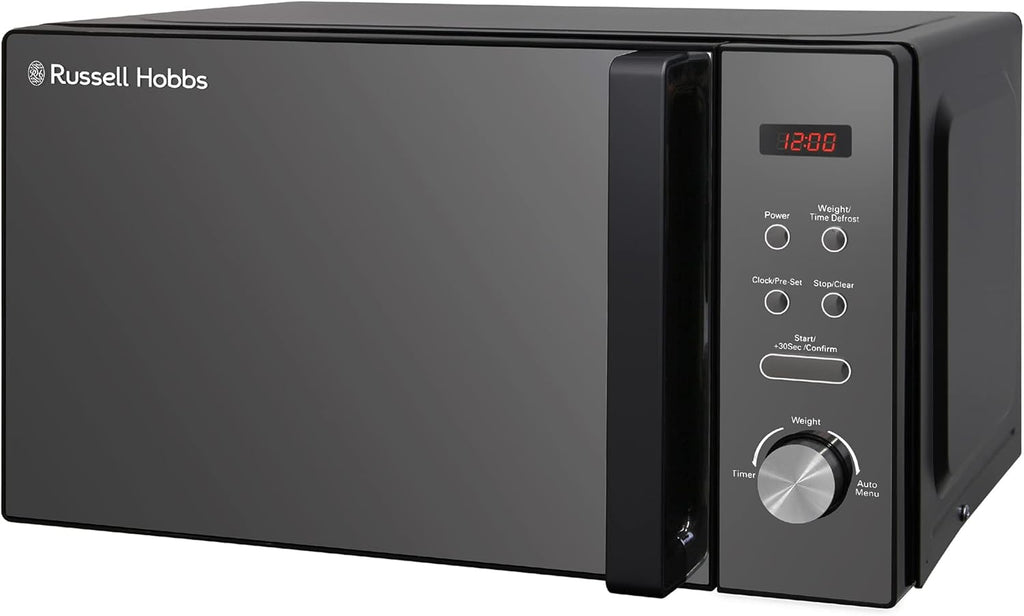 Russell Hobbs RHM2076B 20 Litre 800 W Black Digital Solo Microwave with 5 Power Levels
