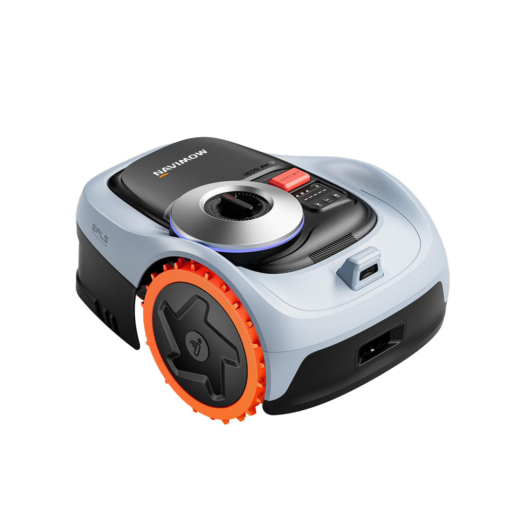 Segway Navimow i205 AWD Robotic Lawn Mower without Boundary, All-Wheel-Drive for 45% Slopes, EFLS NRTK + Vision, Auto Mapping, Incl. 2.55 Ah Battery, Rec. 500 m², No RTK Antenna Required