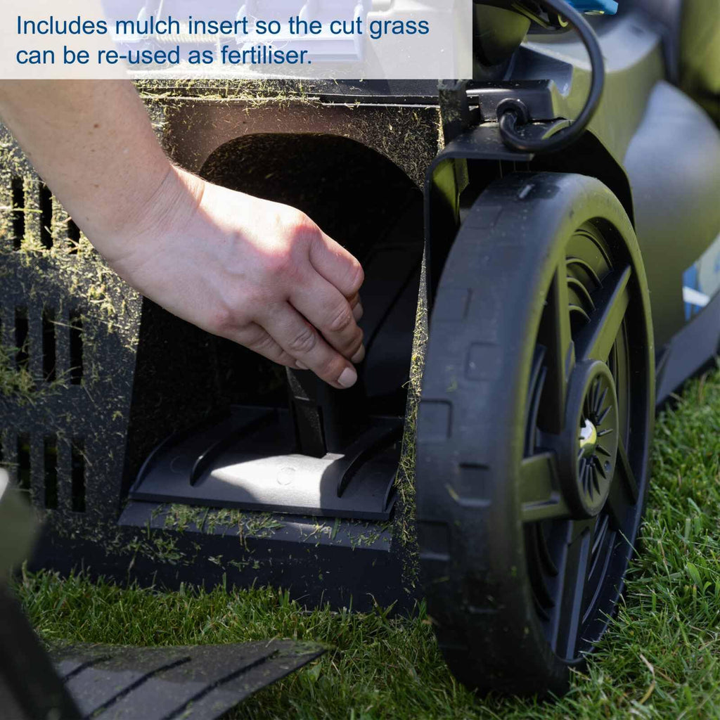Scheppach BC-MP430-X Cordless Lawnmower with Battery and Charger | 43cm Cutting Width | 700m² Gardens | 50L Grass Bag | Inc. 2 x 20V 4Ah Battery + 2.4Ah Charger