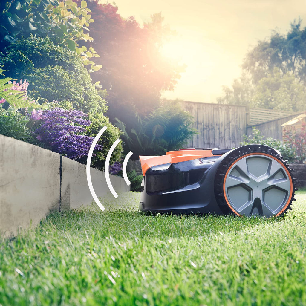 LawnMaster OcuMow® 16 Drop and Mow Robot Lawnmower with MX 24V 4.0Ah lithium battery and fast charger. No Boundary Wire, App or Outdoor Power Socket needed. For small to medium lawns up to 150m2.