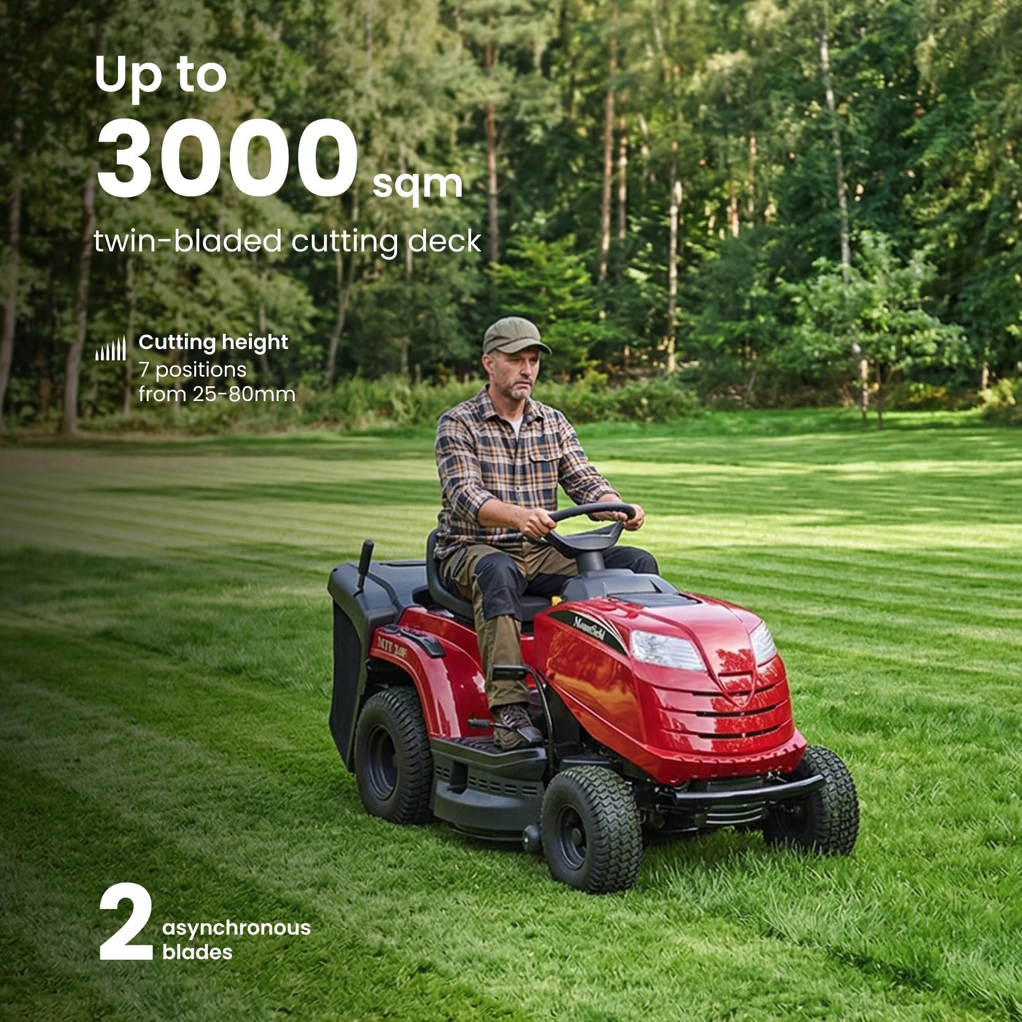 Mountfield Lawn Tractor MTF 84H a, 84 cm – Hydrostatic Transmission, 200 L Collector – Lawns up to 1.5 acres
