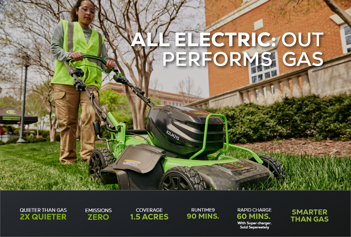 82V 21’’ Brushless Push Mower with 2.5Ah Battery and Dual Port Charger | 82LM21-25DP