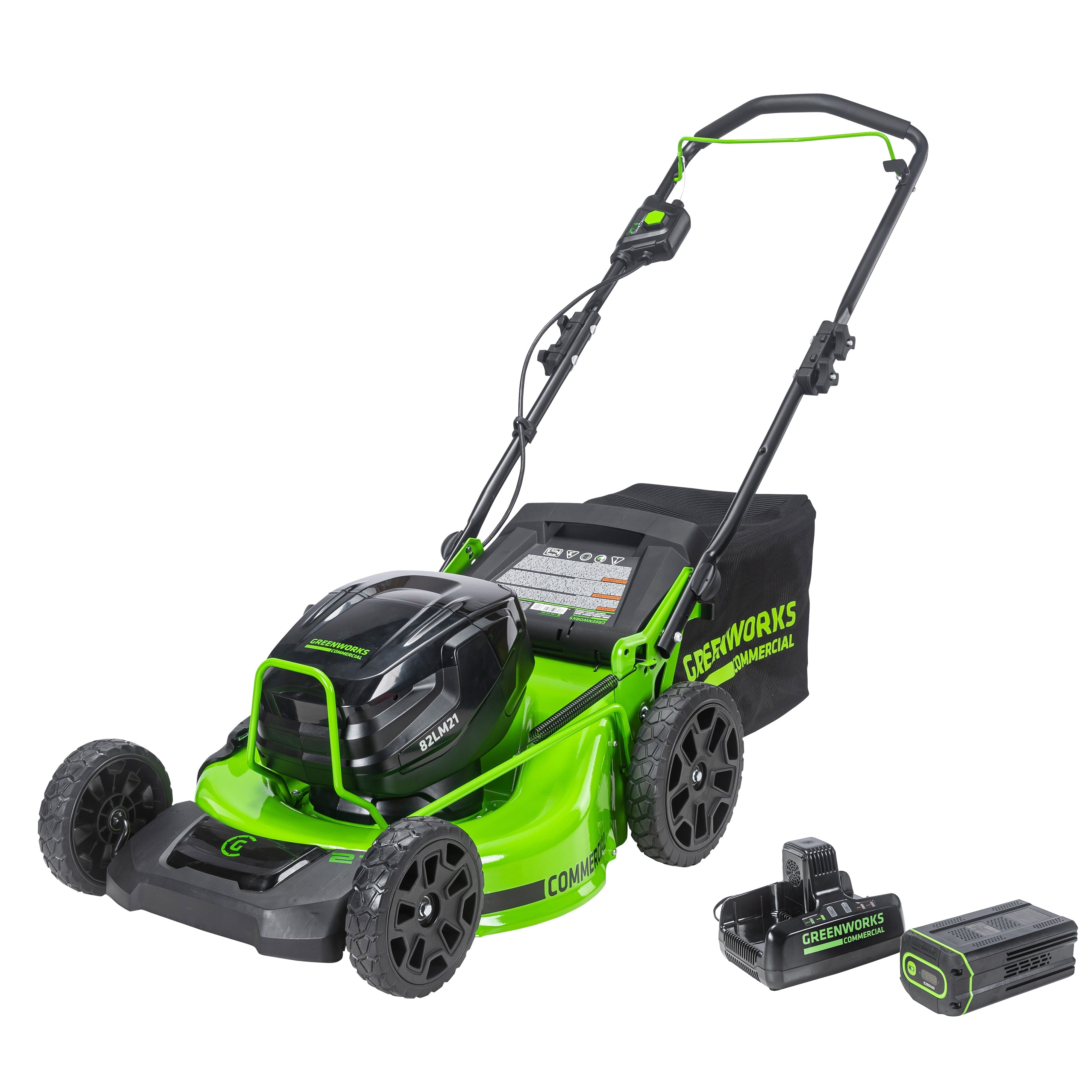82V 21" Brushless Push Mower with 5Ah Battery and Dual Port Charger | 82LM21-5DP