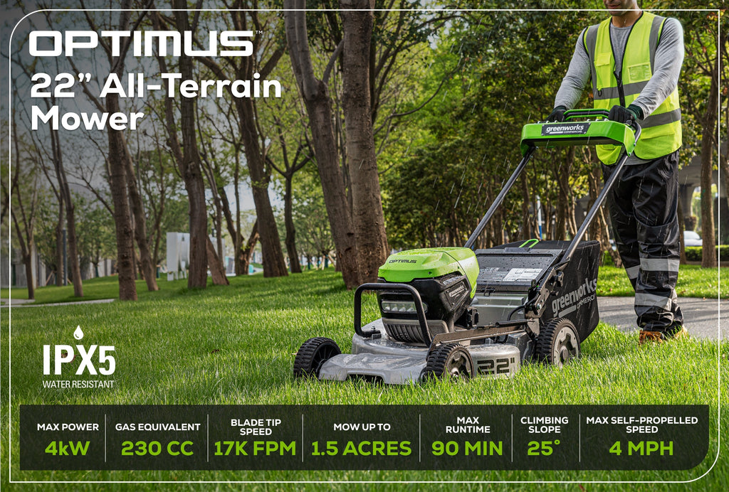 82V OPTIMUS ATM 22” Self-propelled Mower With (2) 8 Ah Batteries And Dual Port Charger | ATM22A-82DP