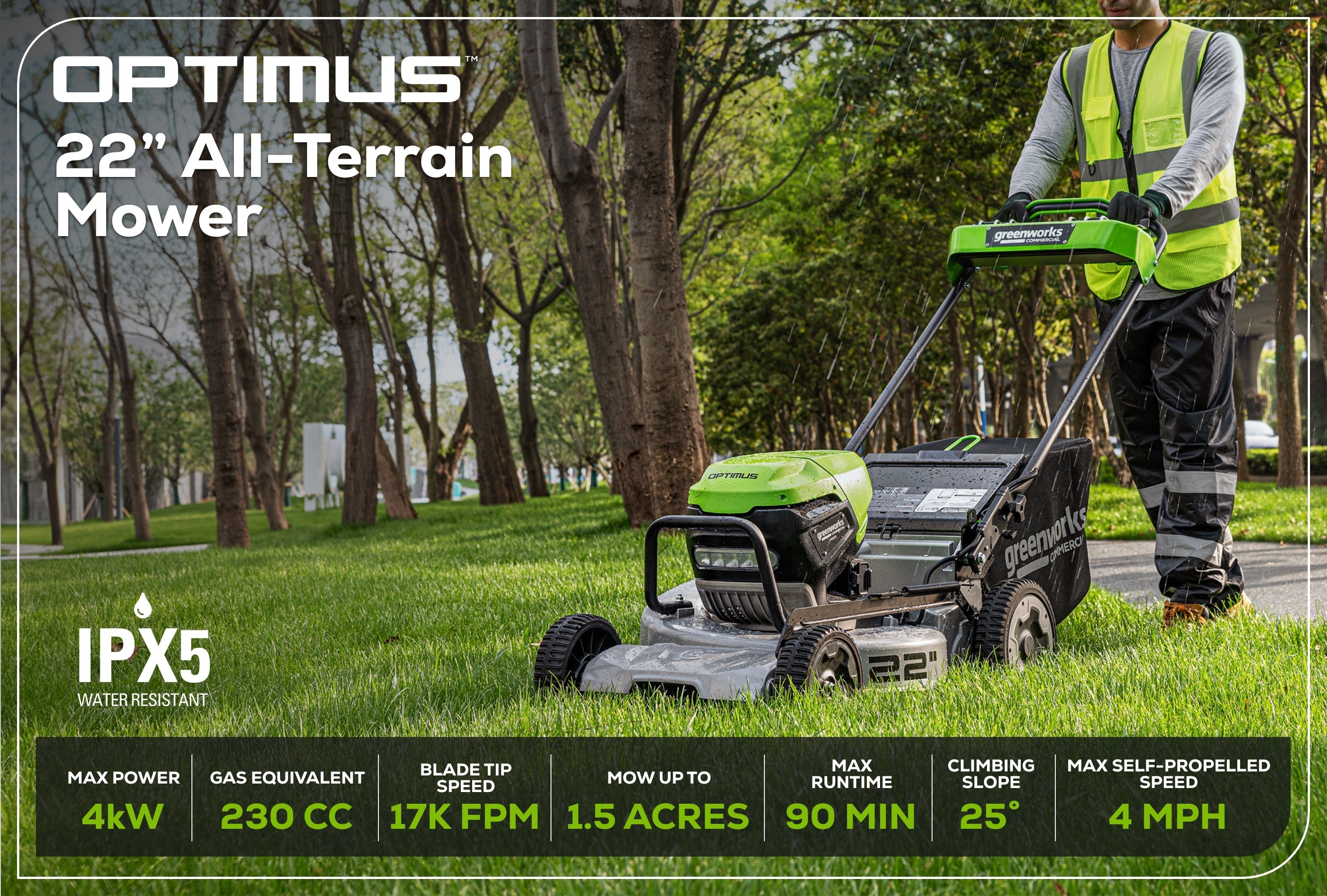 82V OPTIMUS ATM 22” Self-propelled Mower With (2) 8 Ah Batteries And Dual Port Charger | ATM22A-82DP