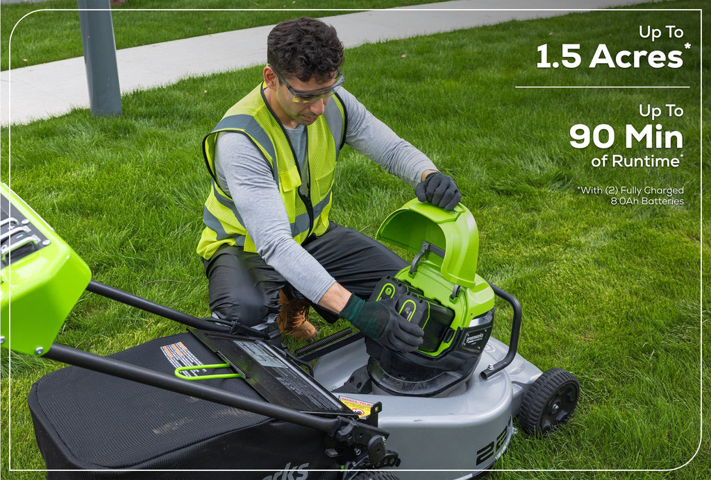 82V OPTIMUS ATM 22” Self-propelled Mower With (2) 8 Ah Batteries And Dual Port Charger | ATM22A-82DP