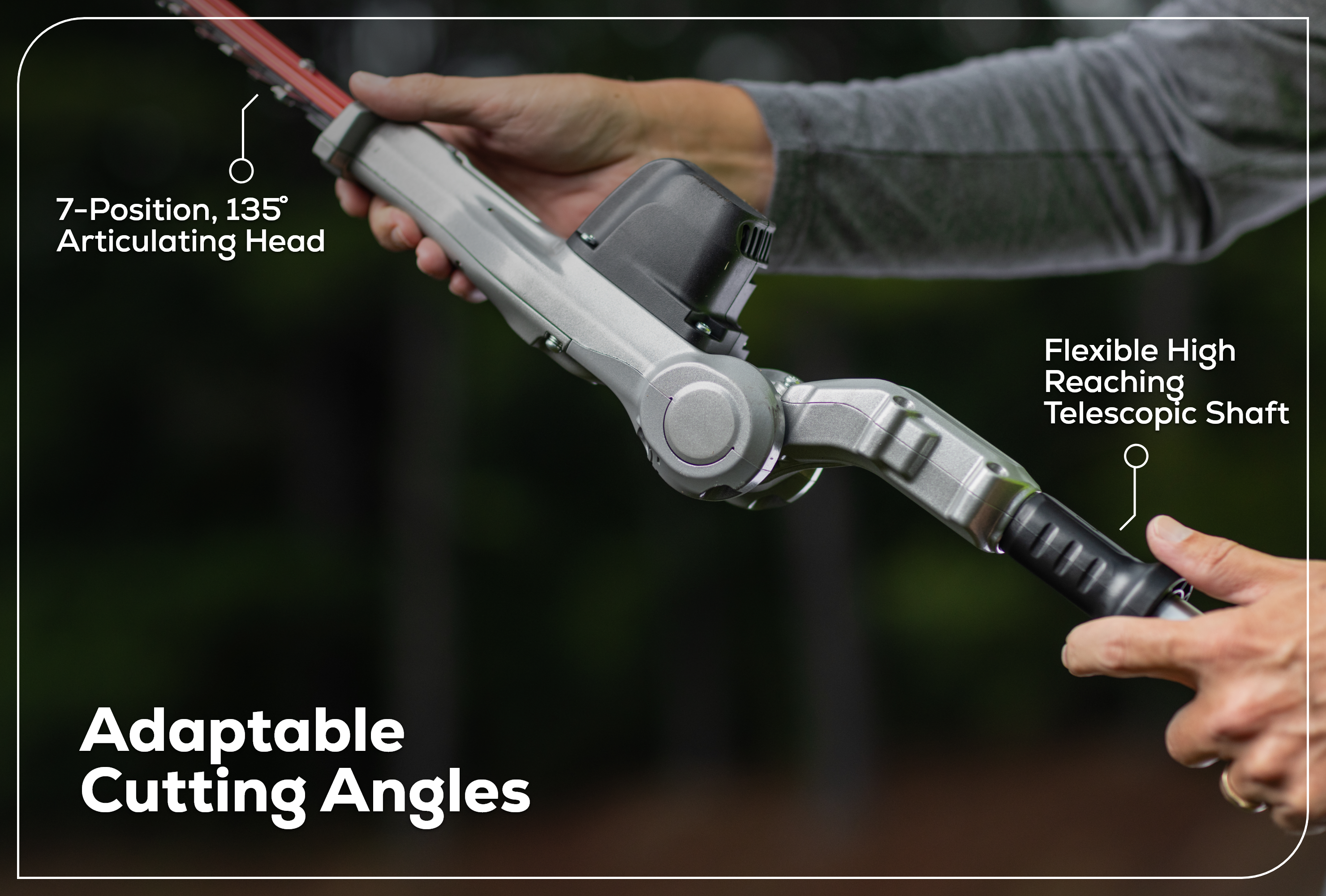 82V OPTIMUS 20" Telescoping + Articulating Pole Hedge Trimmer | PH662T