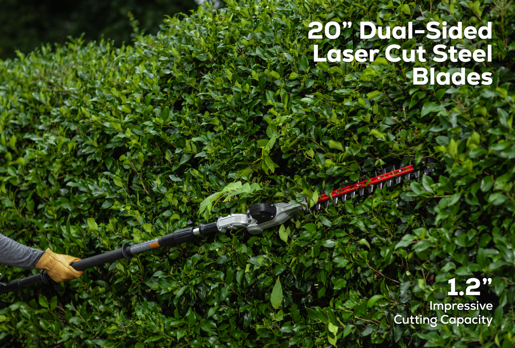 82V OPTIMUS 20" Telescoping + Articulating Pole Hedge Trimmer | PH662T