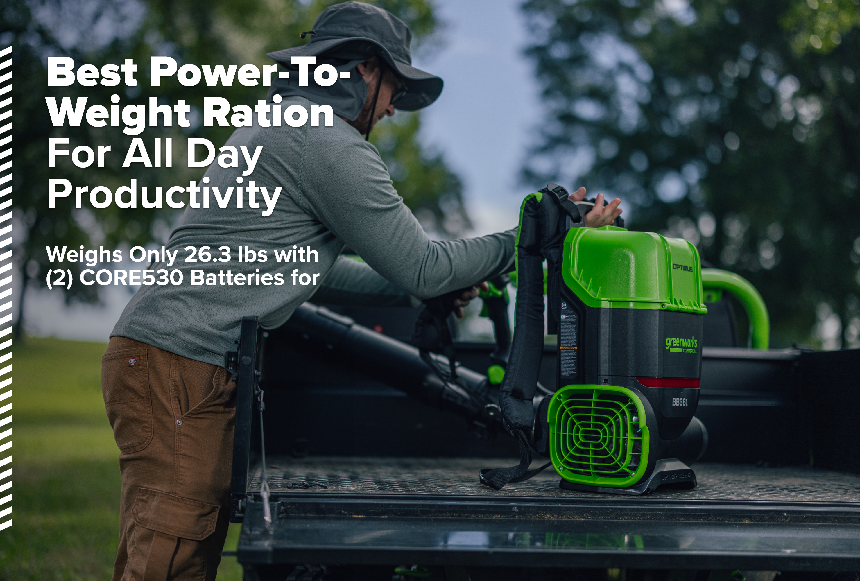 82V OPTIMUS 36N Dual-Port Backpack Blower with (2) 8Ah Batteries and Dual Port Charger | BB361-82DP